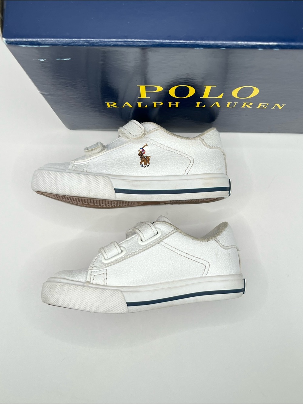Polo Ralph Lauren Toddler 5.5 White Sneakers - Picture 6 of 7
